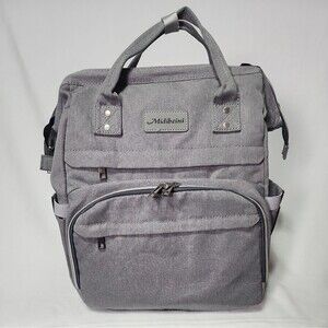 Midibeini UNUSED Diaper Bag Expandable Backpack Gray 15" Tall 12" Wide 7" Deep